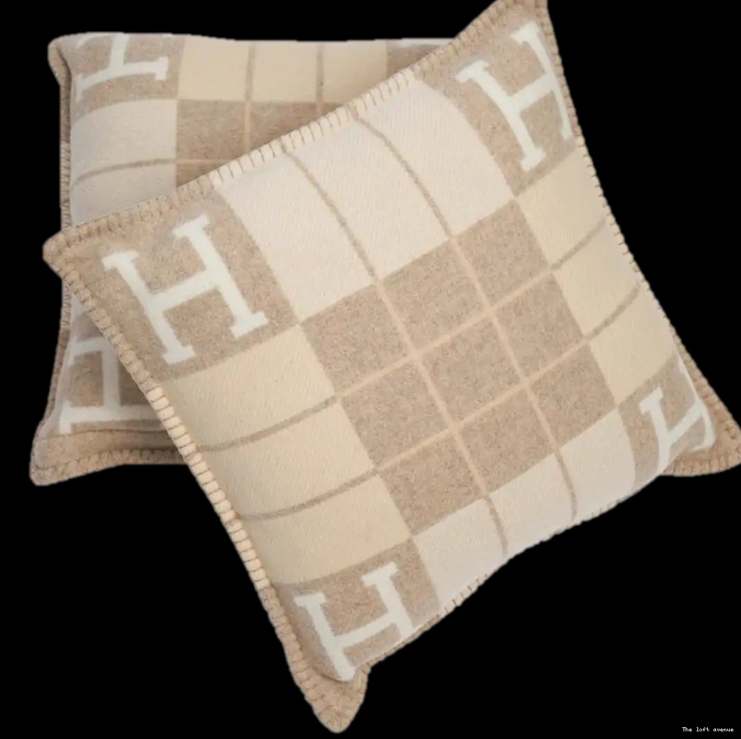 PILLOW THROW STRIPE HERMES WOOL 0502